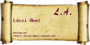 Lóczi Ábel névjegykártya