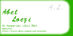 abel loczi business card