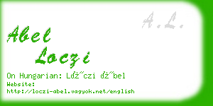 abel loczi business card